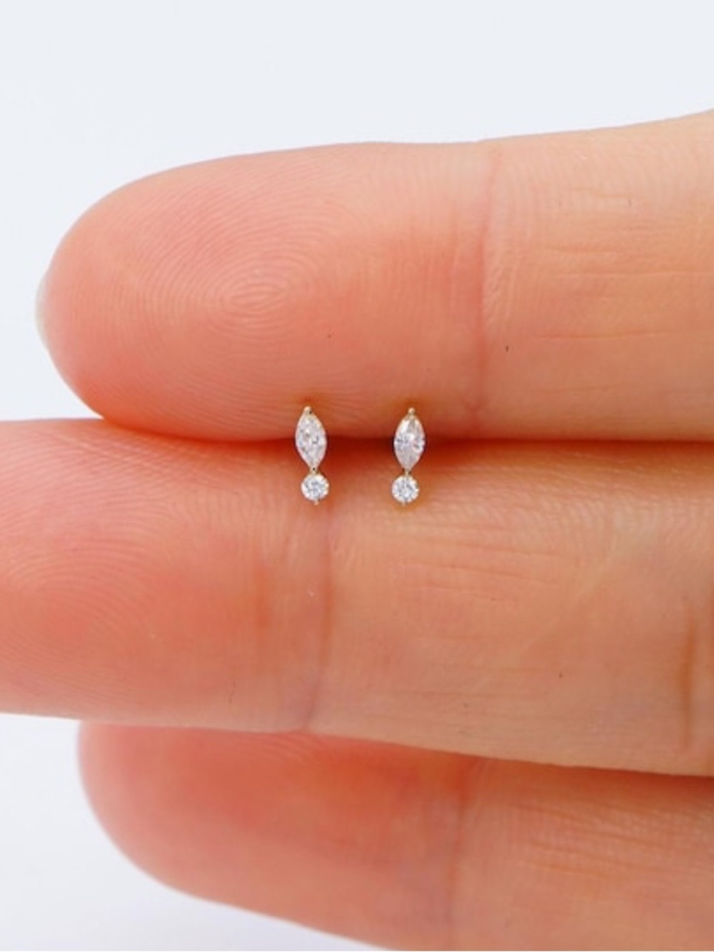 NWT (Single) 14k Yellow Gold Lab Grown Diamond Tragus
